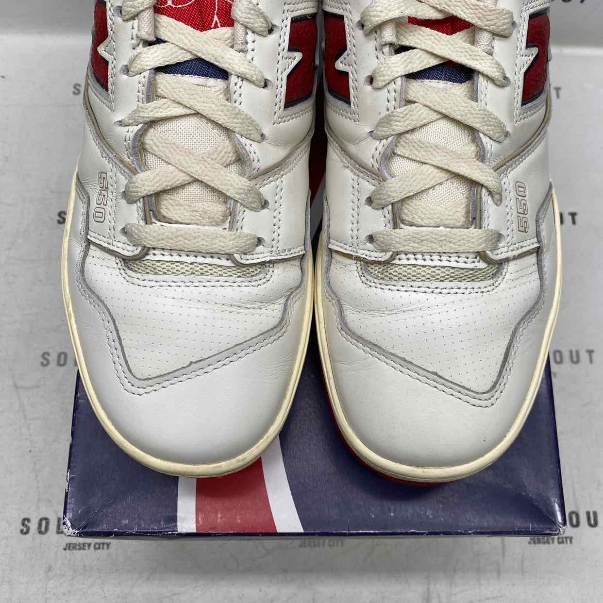 New Balance 550 &quot;Ald White Navy Red&quot; 2021 Used Size 8.5