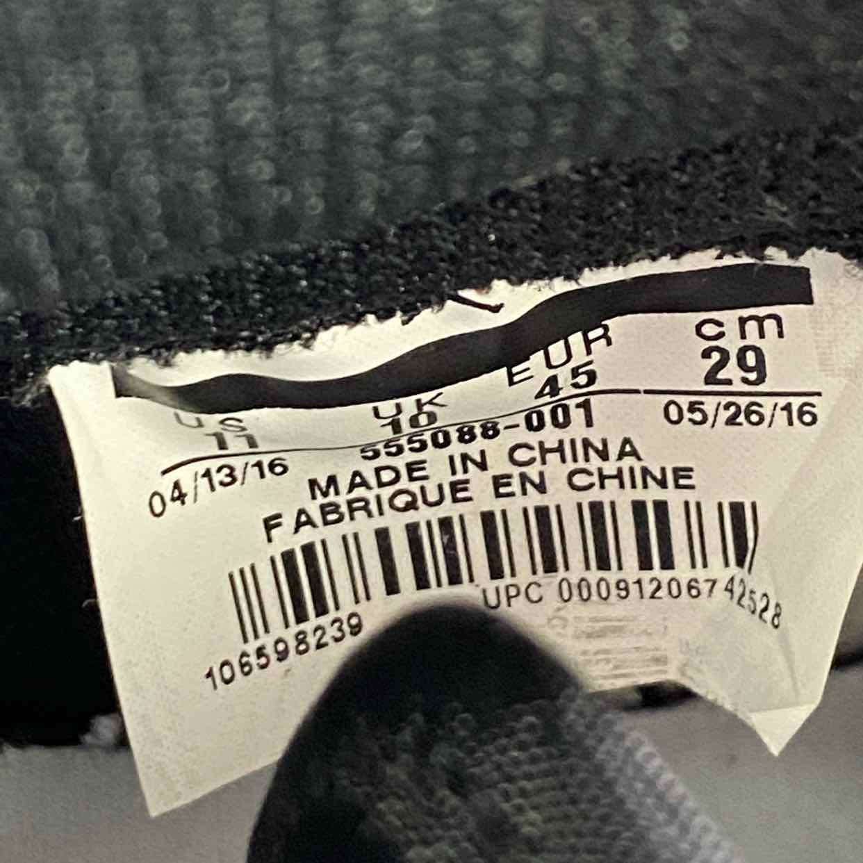 Air Jordan 1 Retro High OG "Banned" 2016 New Size 11