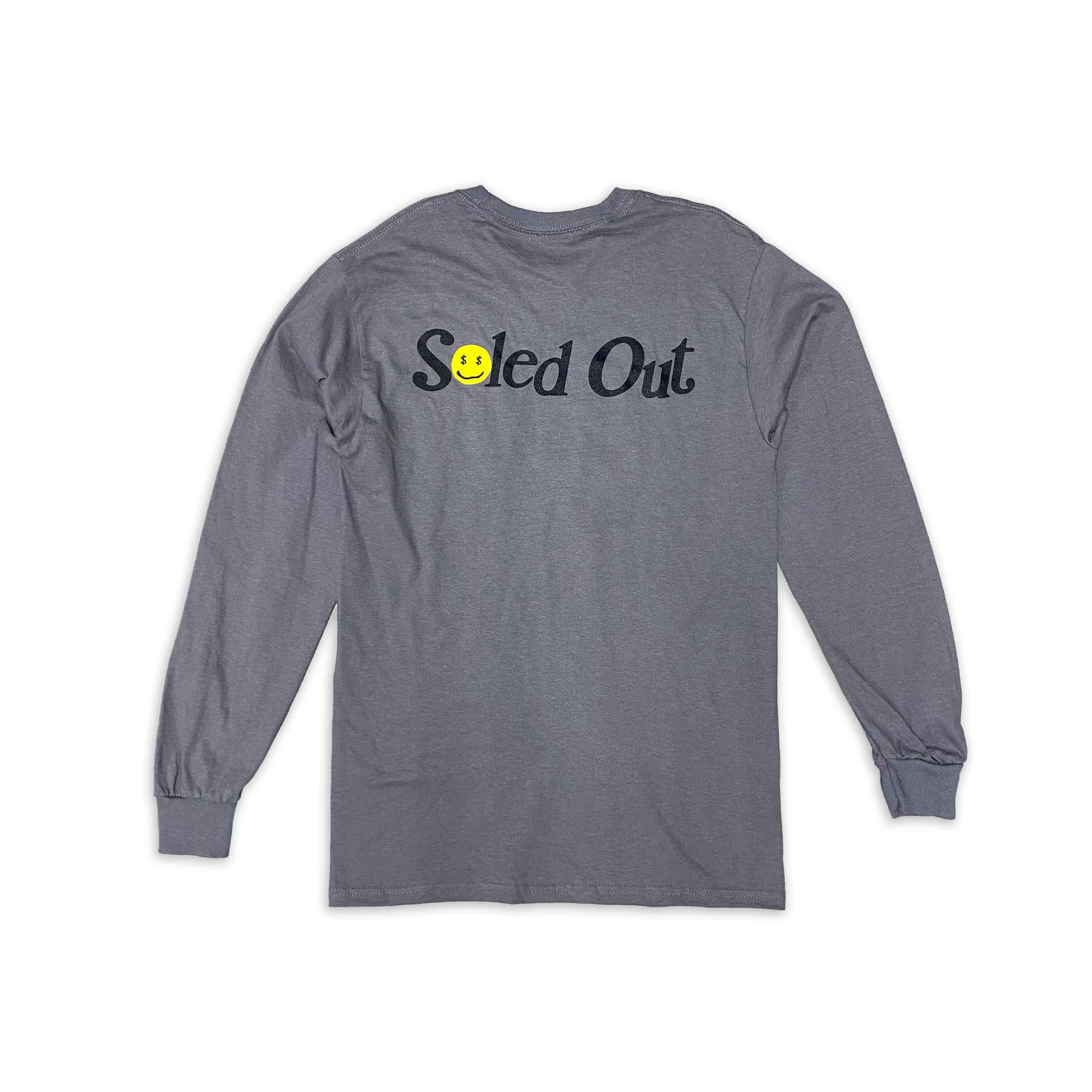 Soled Out Long Sleeve &quot;EXPENSIVE&quot; Charcoal New Size L