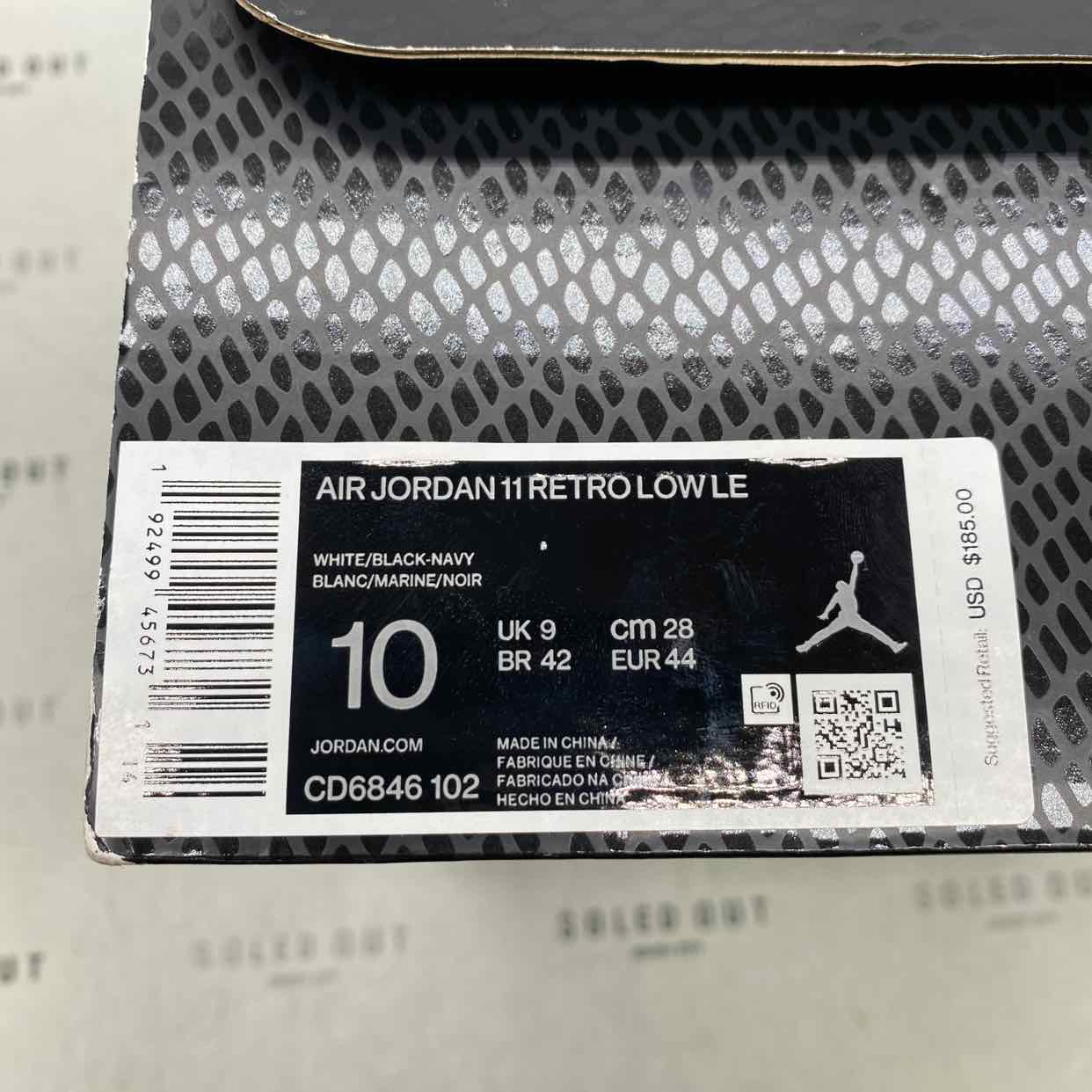 Air Jordan 11 Retro Low &quot;Snake Navy&quot; 2019 Used Size 10