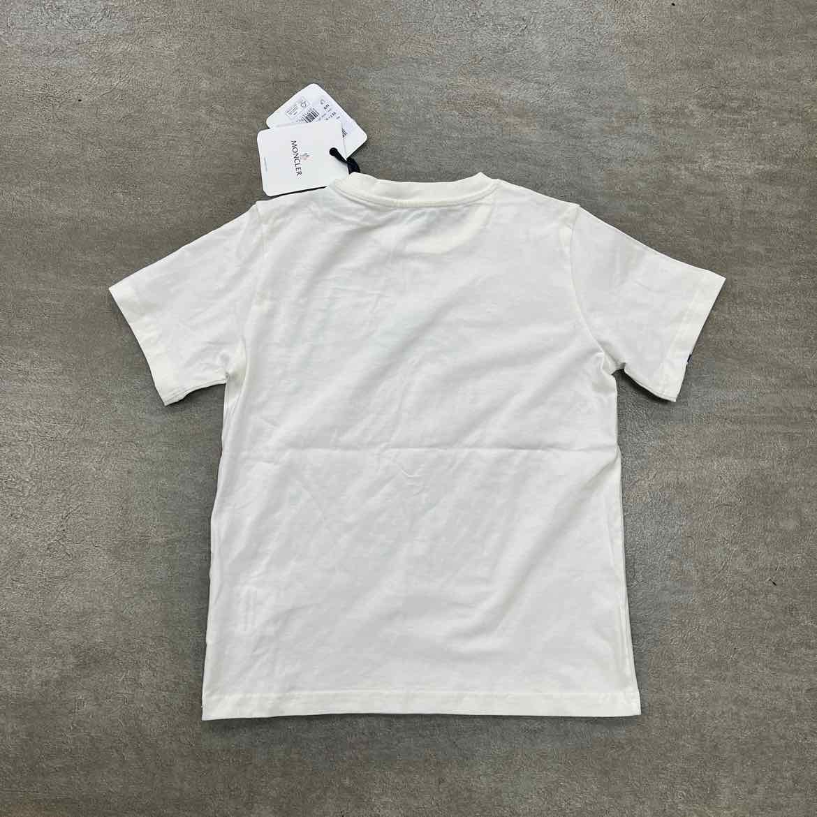 Moncler T-Shirt &quot;STRIPES&quot; White New Size 10