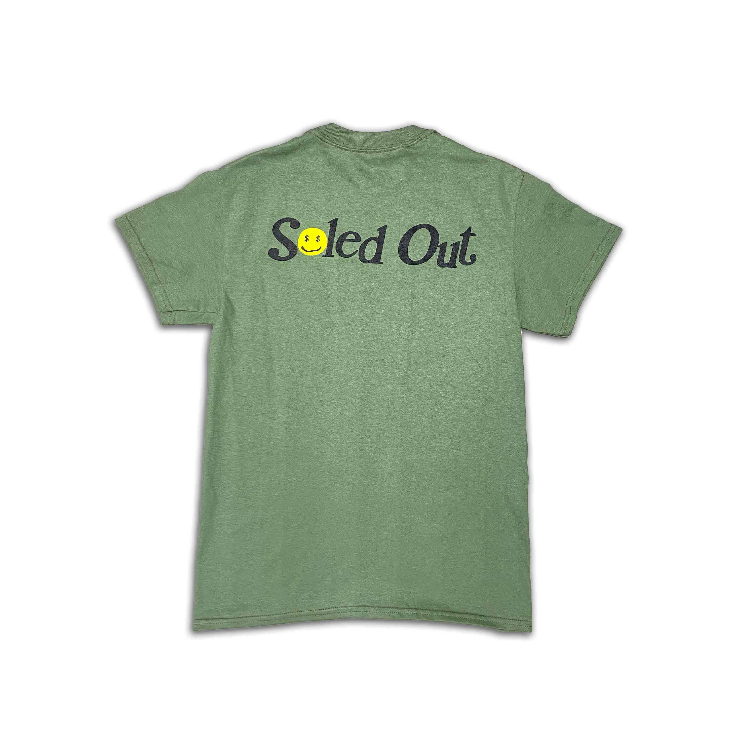 Soled Out T-Shirt "EXPENSIVE" Military Green New Size L