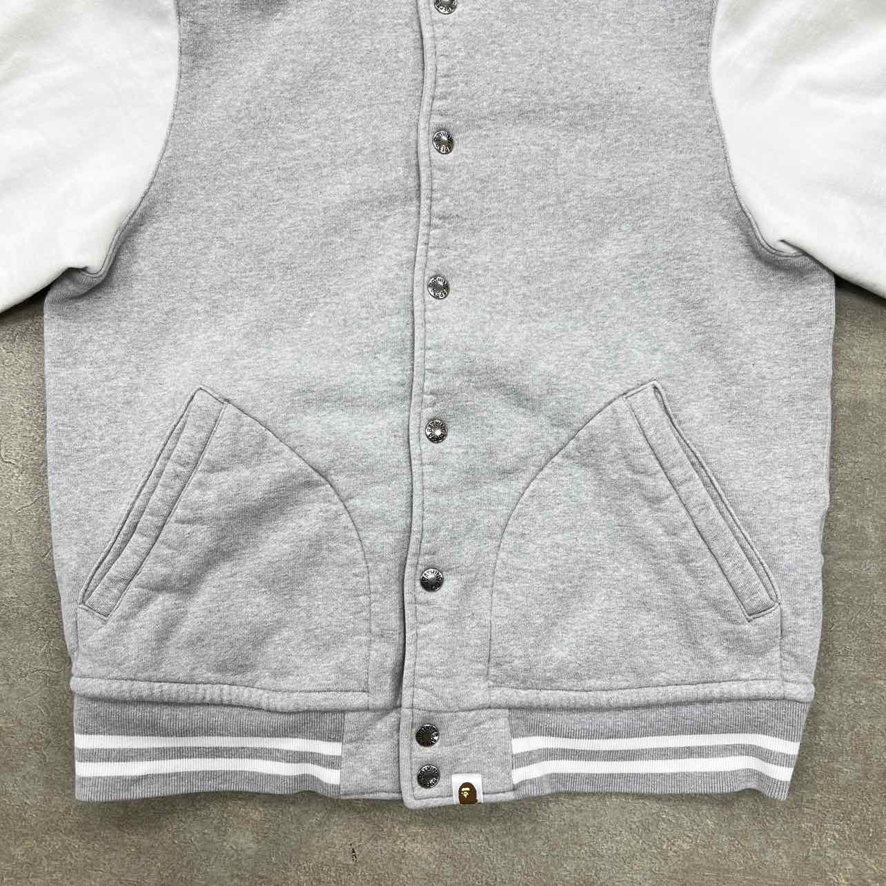 Bape Varsity Jacket "TIGER" Grey Used Size M