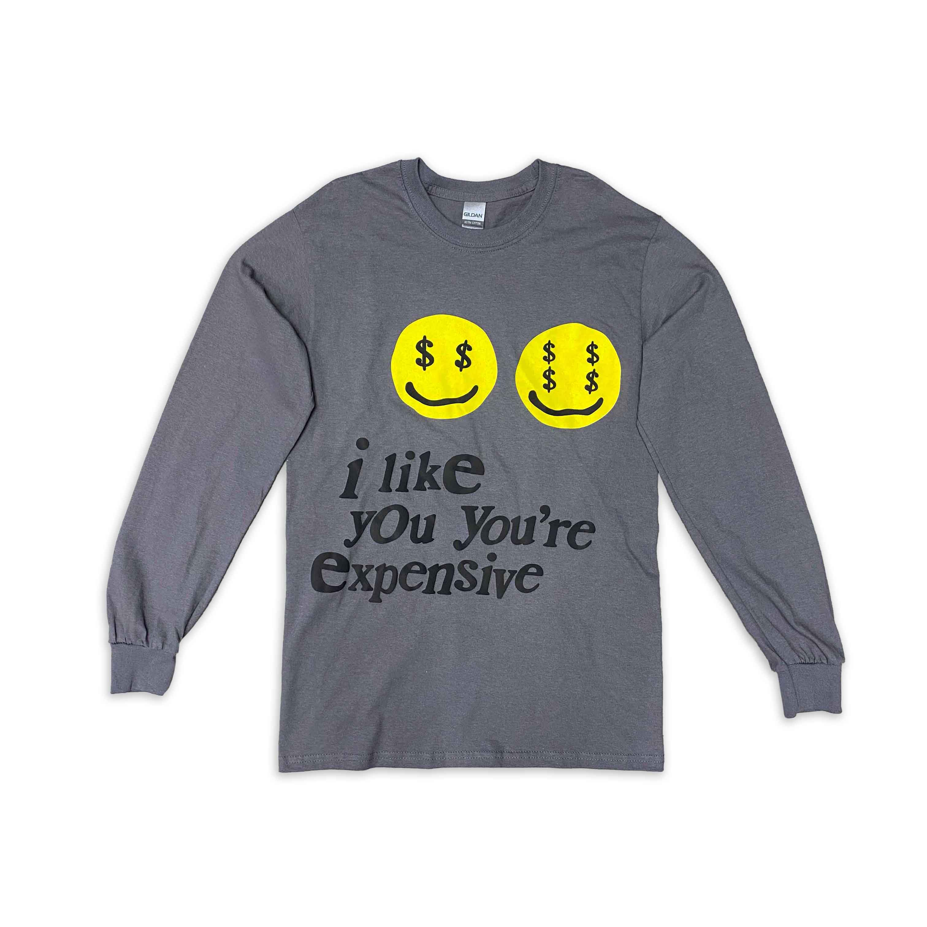 Soled Out Long Sleeve "EXPENSIVE" Charcoal New Size M