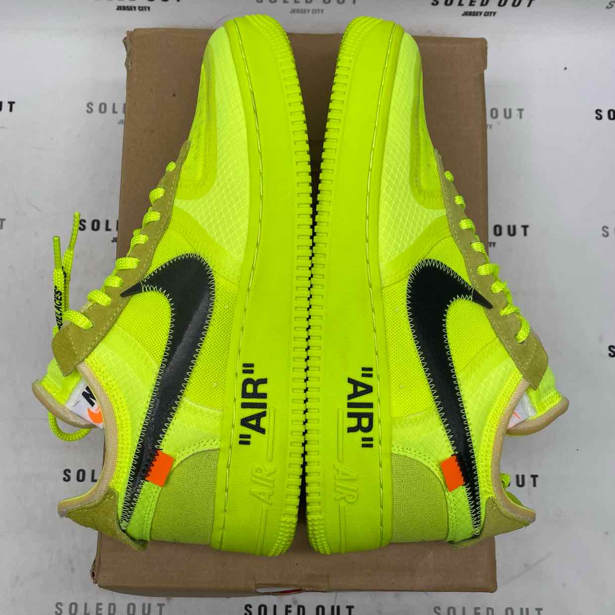 Nike Air Force 1 Low / OW "Volt" 2018 Used Size 9