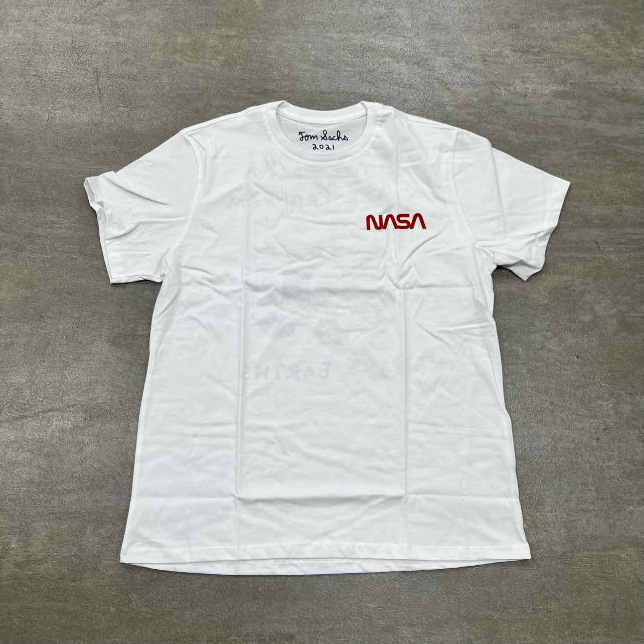 Tom Sachs T-Shirt &quot;NASA&quot; White New Size L