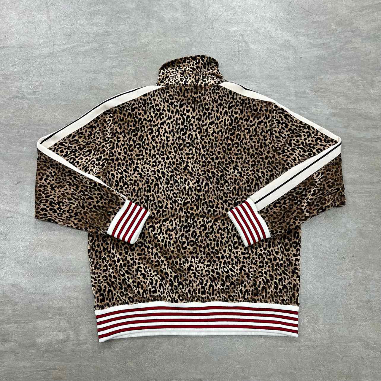 Palm Angels Half Zip Hoodie &quot;CHEETAH&quot; Multi-Color Used Size 2XL
