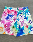 Louis Vuitton Shorts "WATER COLOR" Multi-Color Used Size 44