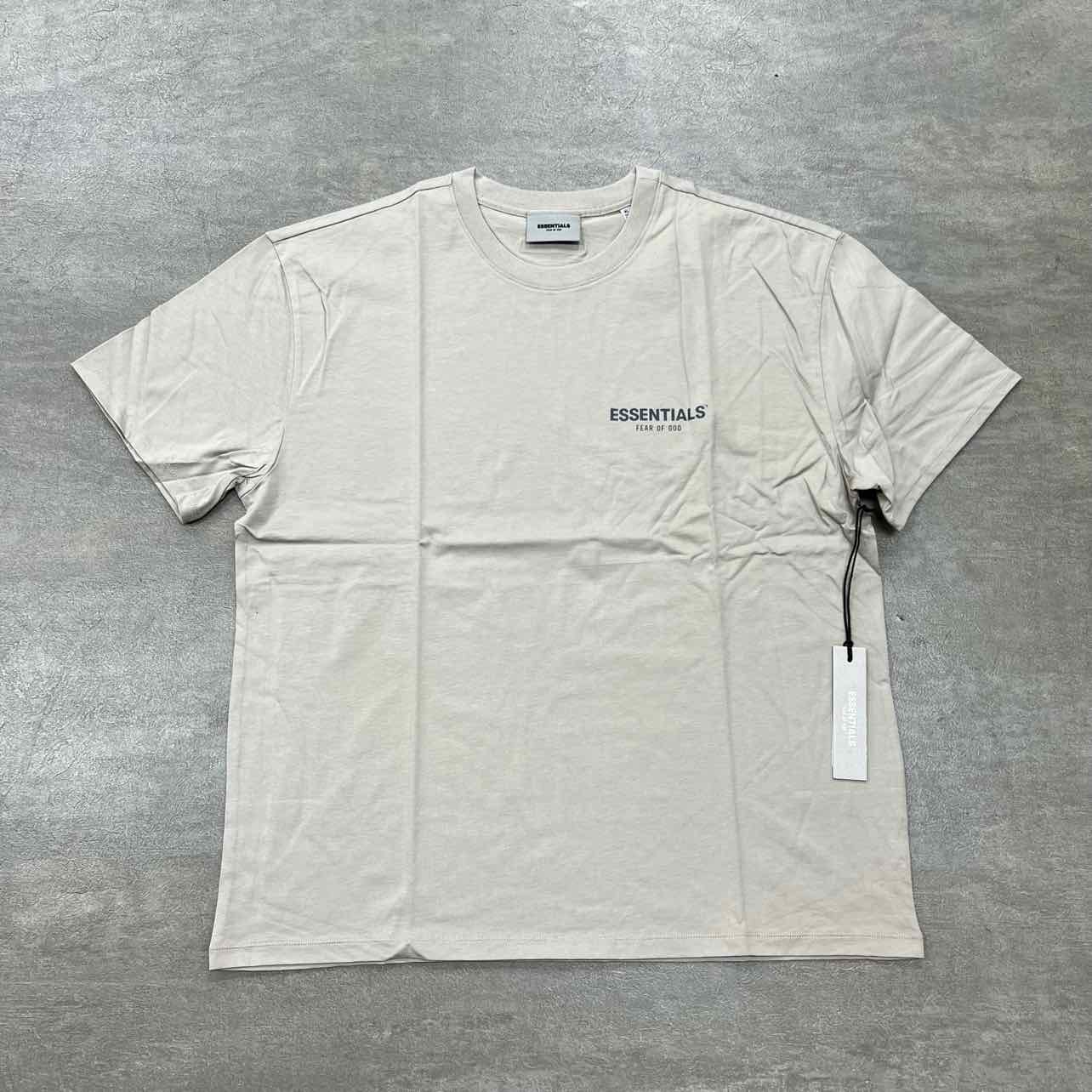 Fear of God T-Shirt &quot;ESSENTIALS&quot; Tan New Size L