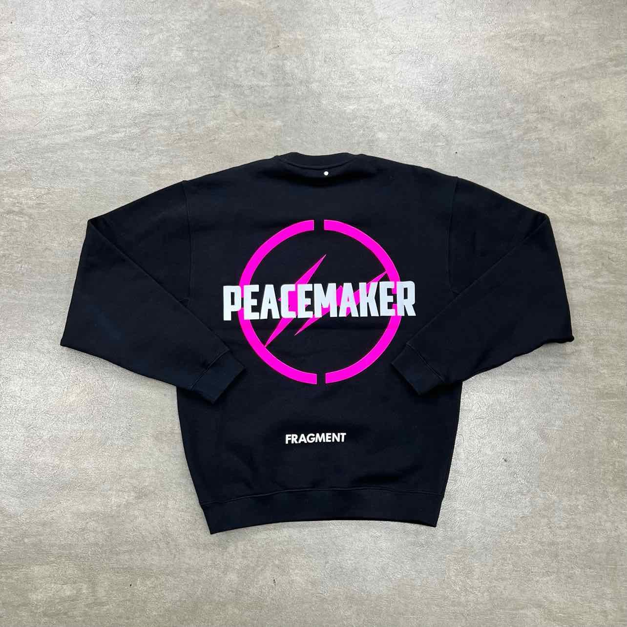 Fragment Crewneck Sweater &quot;PEACEMAKER&quot; Black New Size S