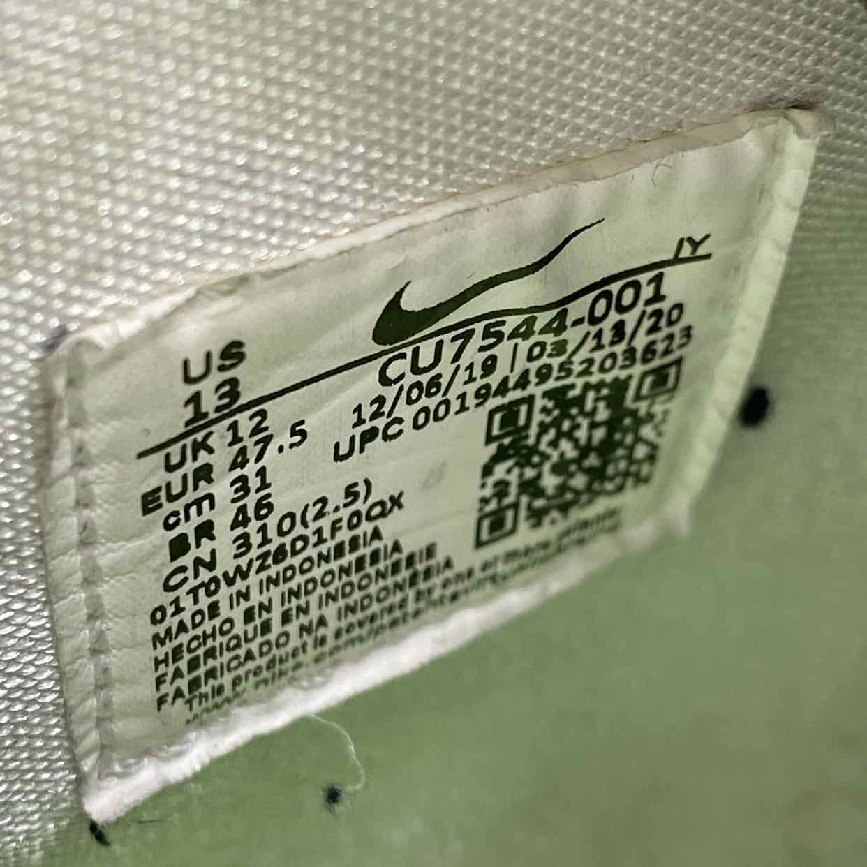 Nike Dunk High &quot;AMBUSH BLACK&quot; 2020 Used Size 13