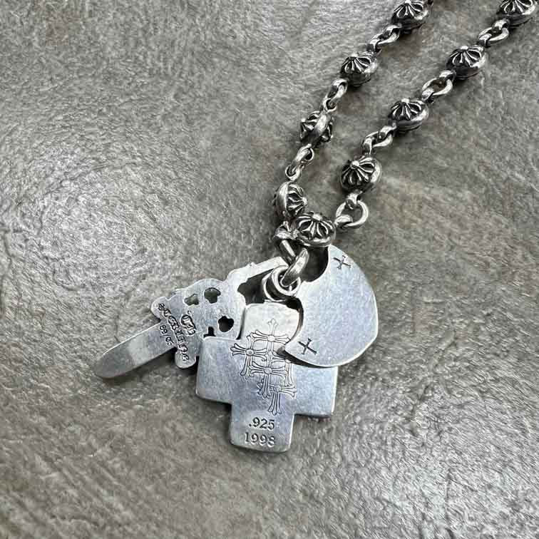 Chrome Hearts Necklace "SKULL" Used Silver