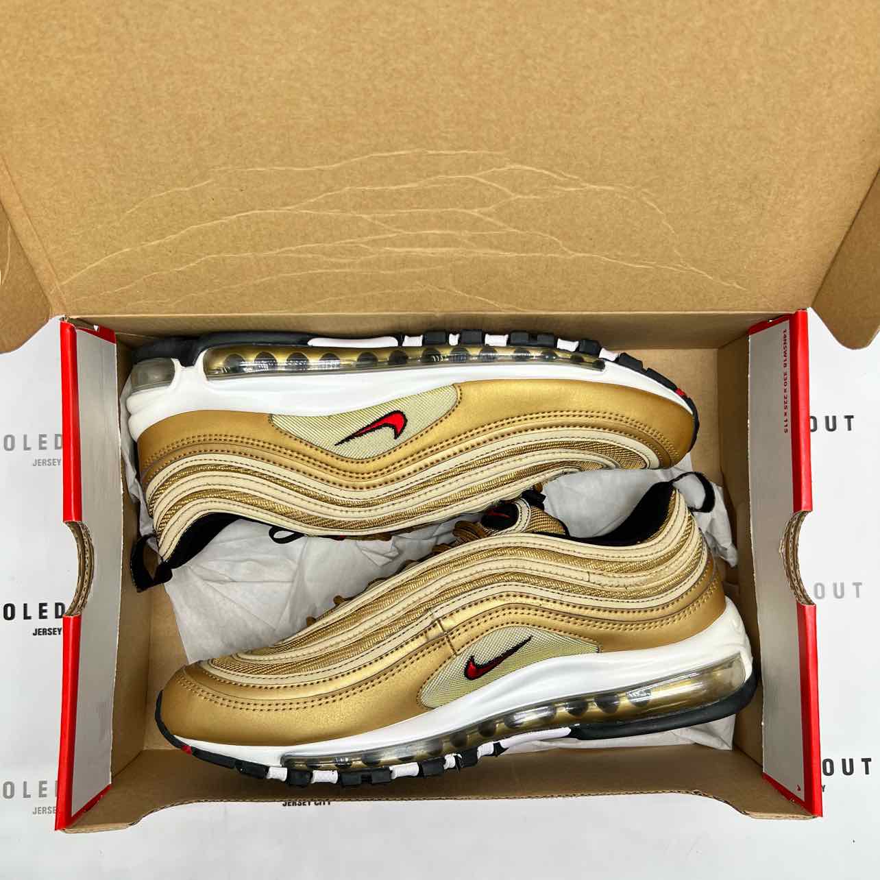 Nike Air Max 97 &quot;Metallic Gold&quot; 2017 New Size 10