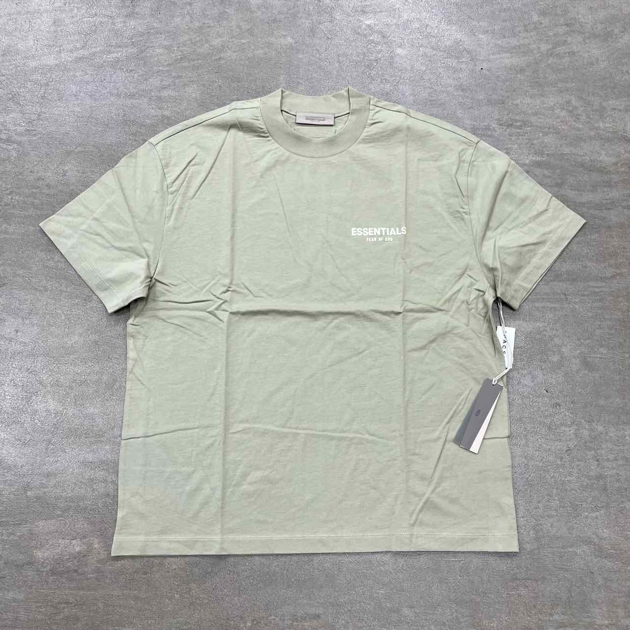 Fear of God T-Shirt &quot;ESSENTIALS&quot; Seafoam New Size XL
