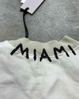 Palm Angels Crewneck Sweater "SEASONAL LOGO" Cream New Size XL