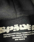 Sp5der Hoodie "RHINESTONE" Black New Size L