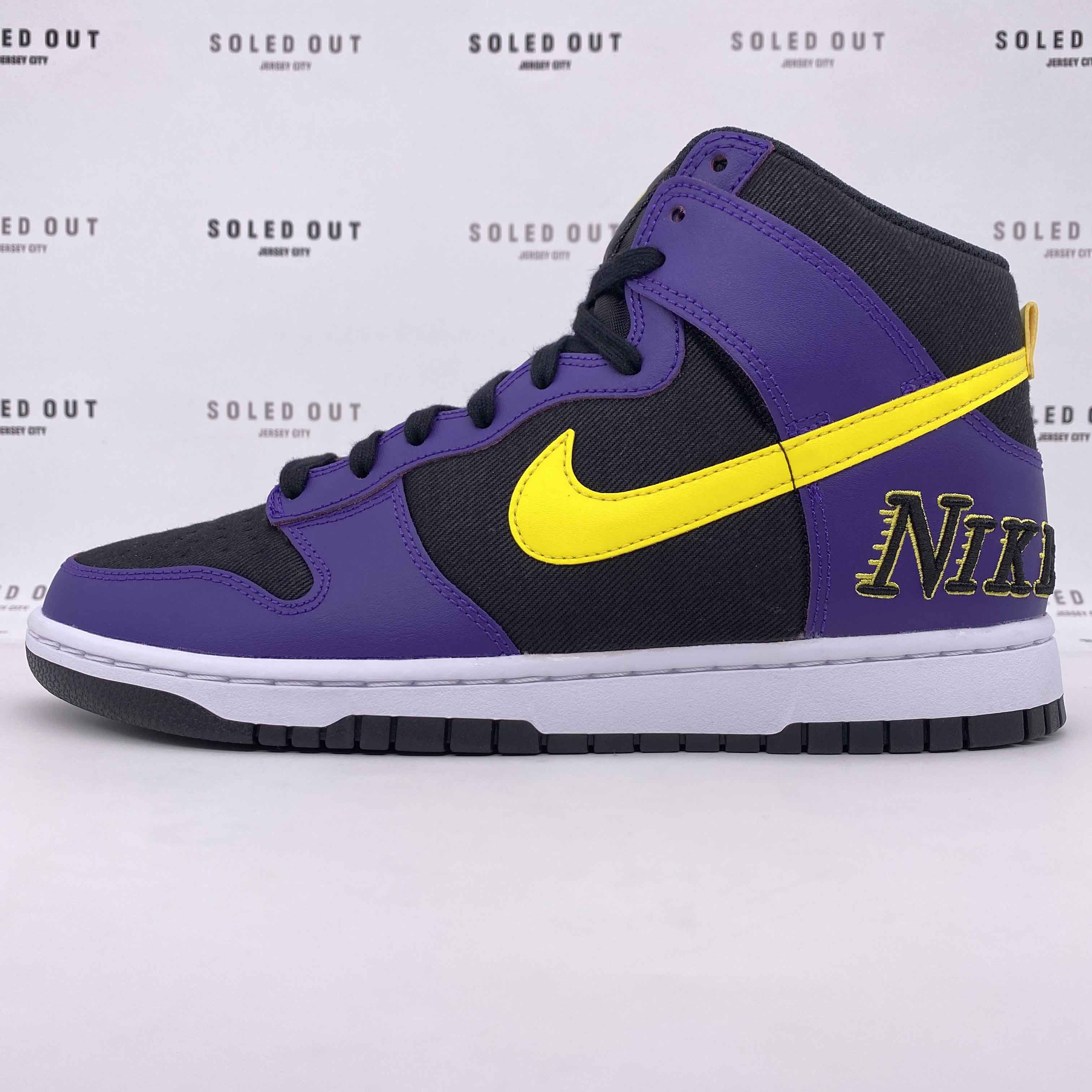 Nike Dunk High PRM &quot;Lakers&quot; 2021 New Size 10