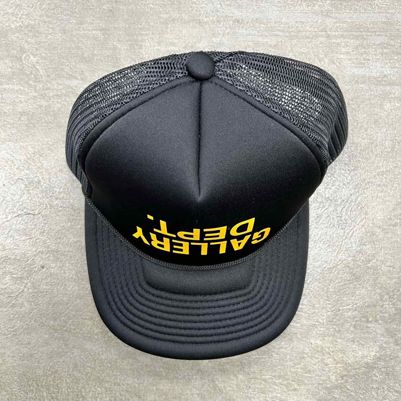 Gallery DEPT. Trucker Hat "UPSIDE DOWN LOGO" New Black