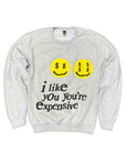 Soled Out Crewneck Sweater "EXPENSIVE" Ash New Size S