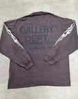 Gallery DEPT. Long Sleeve "FLAMES" Vintage Black New Size S