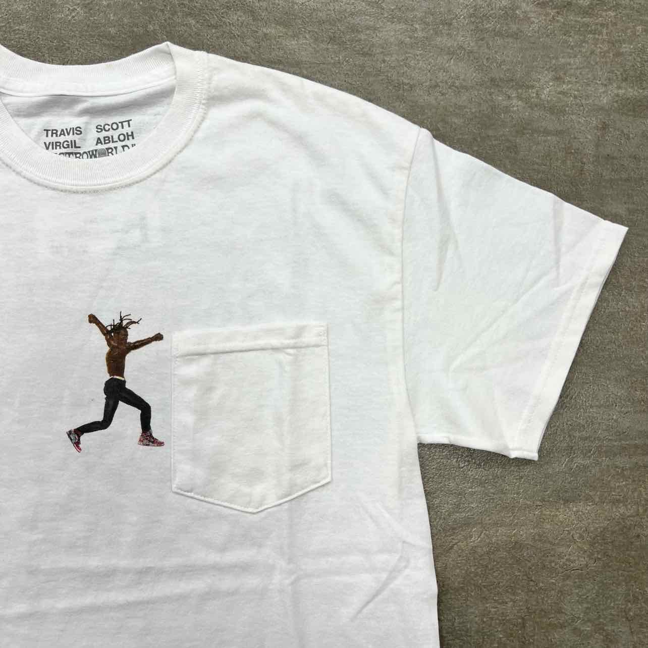 Travis Scott T-Shirt "VIRGIL ABLOH" White New (Cond) Size M