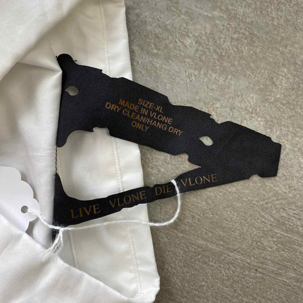 Vlone Button Up White New Size XL
