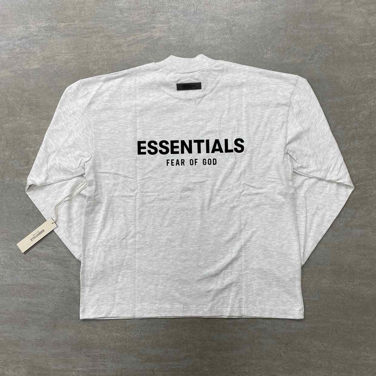 Fear of God Long Sleeve &quot;ESSENTIALS&quot; Light Oatmeal New Size S