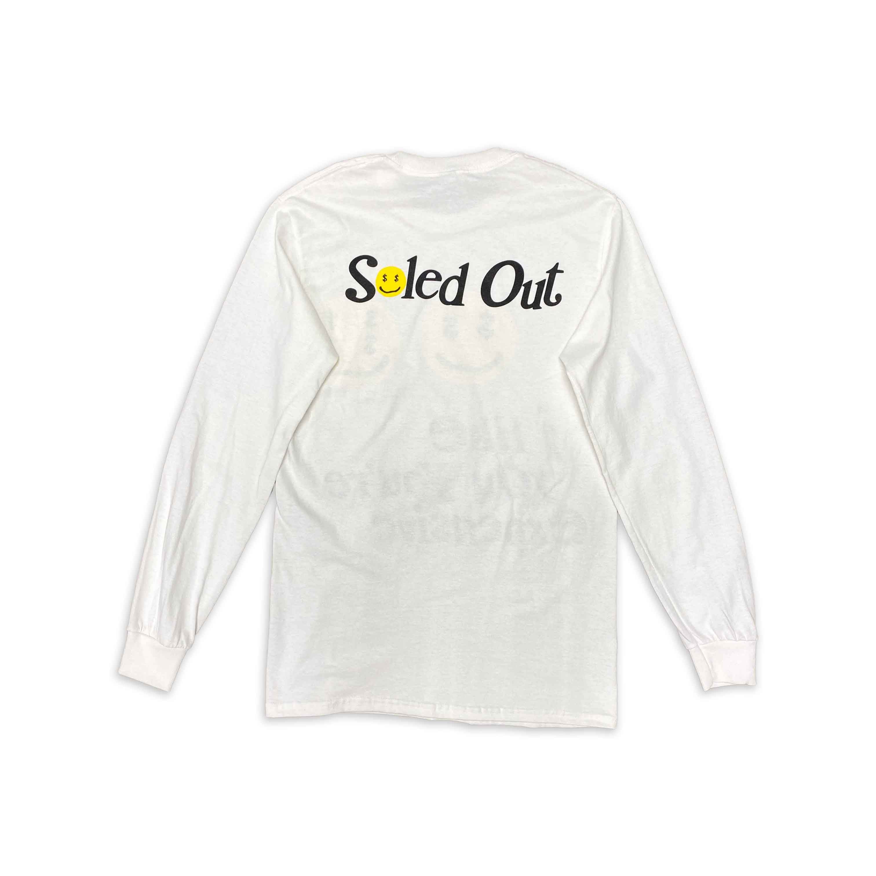 Soled Out Long Sleeve "EXPENSIVE" White New Size L