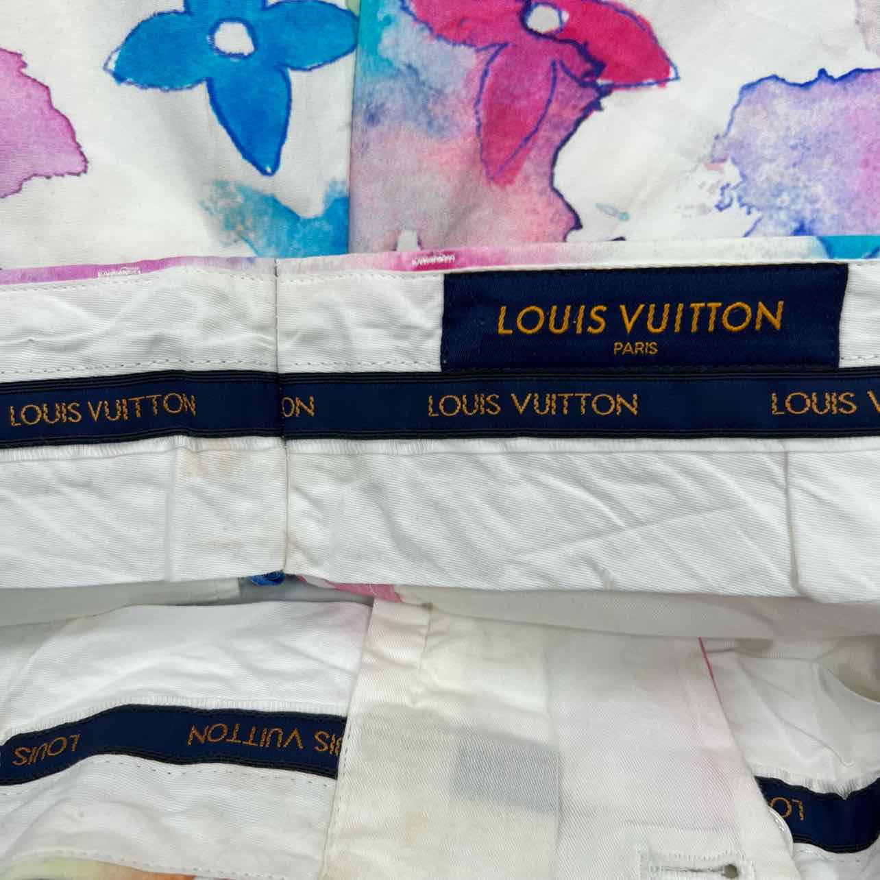 Louis Vuitton Shorts &quot;WATER COLOR&quot; Multi-Color Used Size 44