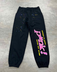 Sp5der Sweatpants "P*NK" Black New Size L