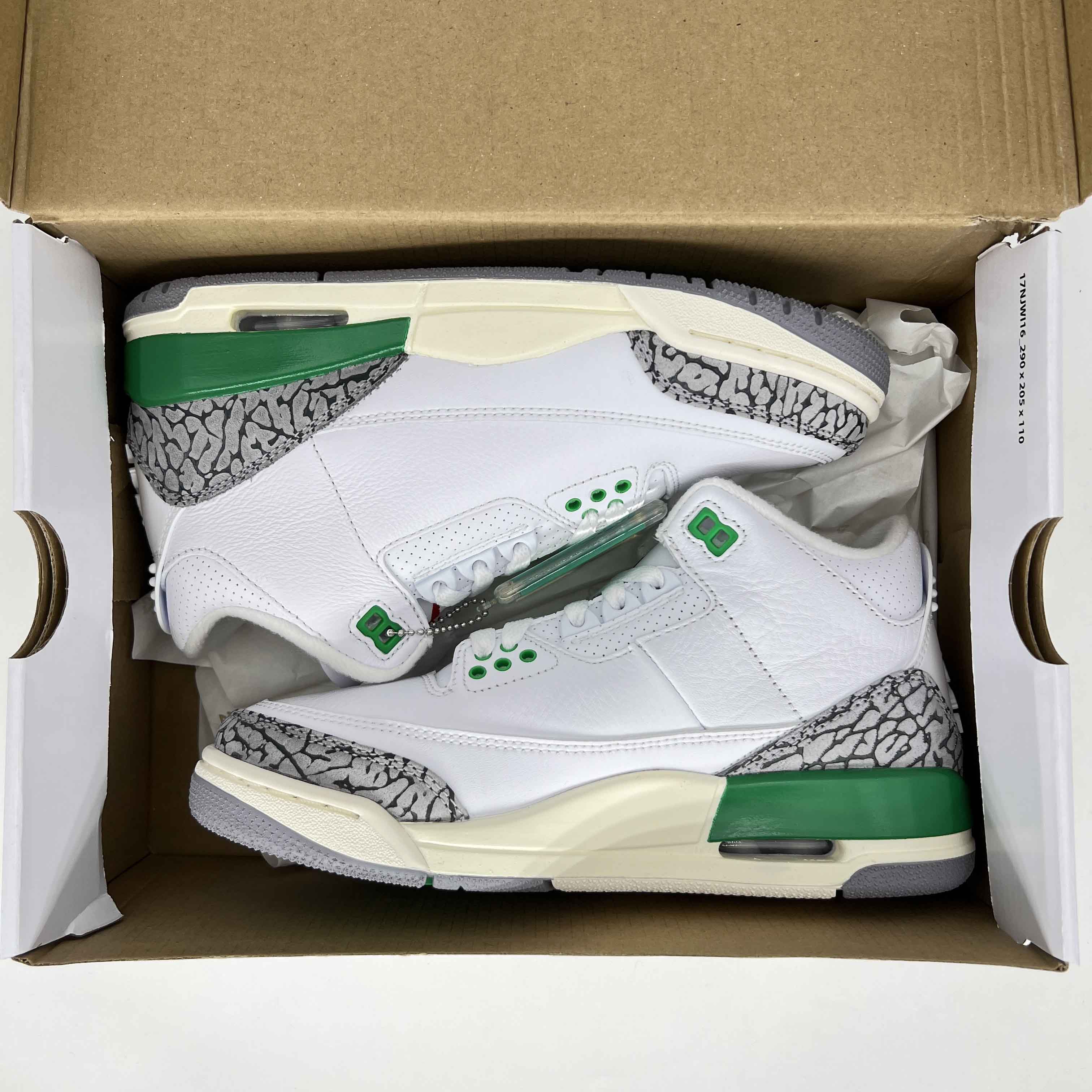 Air Jordan (W) 3 Retro &quot;Lucky Green&quot; 2023 New Size 6W