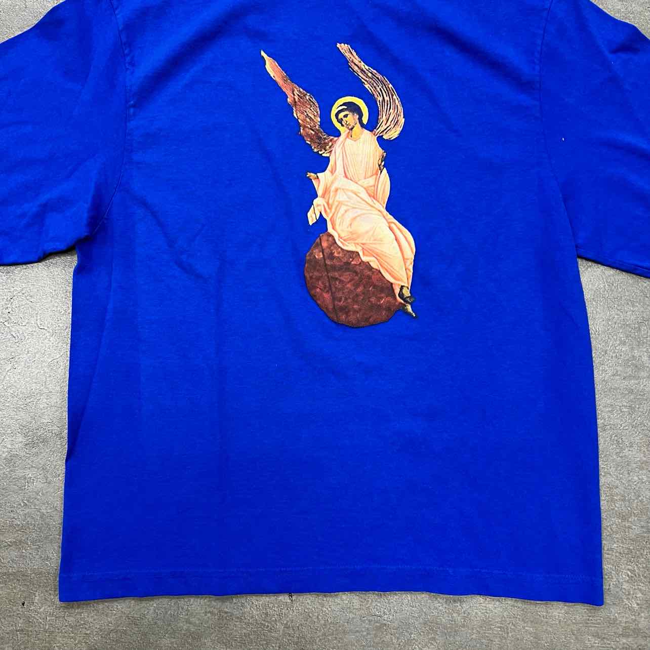CPFM T-Shirt "JESUS IS KING" Royal Blue Used Size S