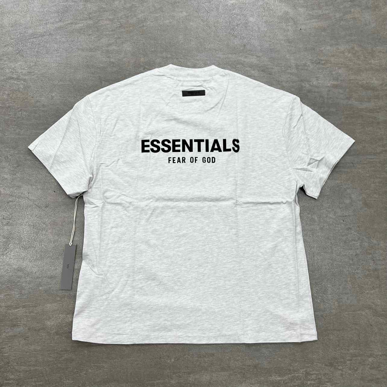 Fear of God T-Shirt "ESSENTIALS" Light Oatmeal New Size XL