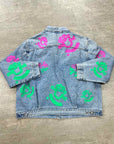 Denim Tears Jacket "BSTROY TEARS" Pink/Green Used Size 2XL