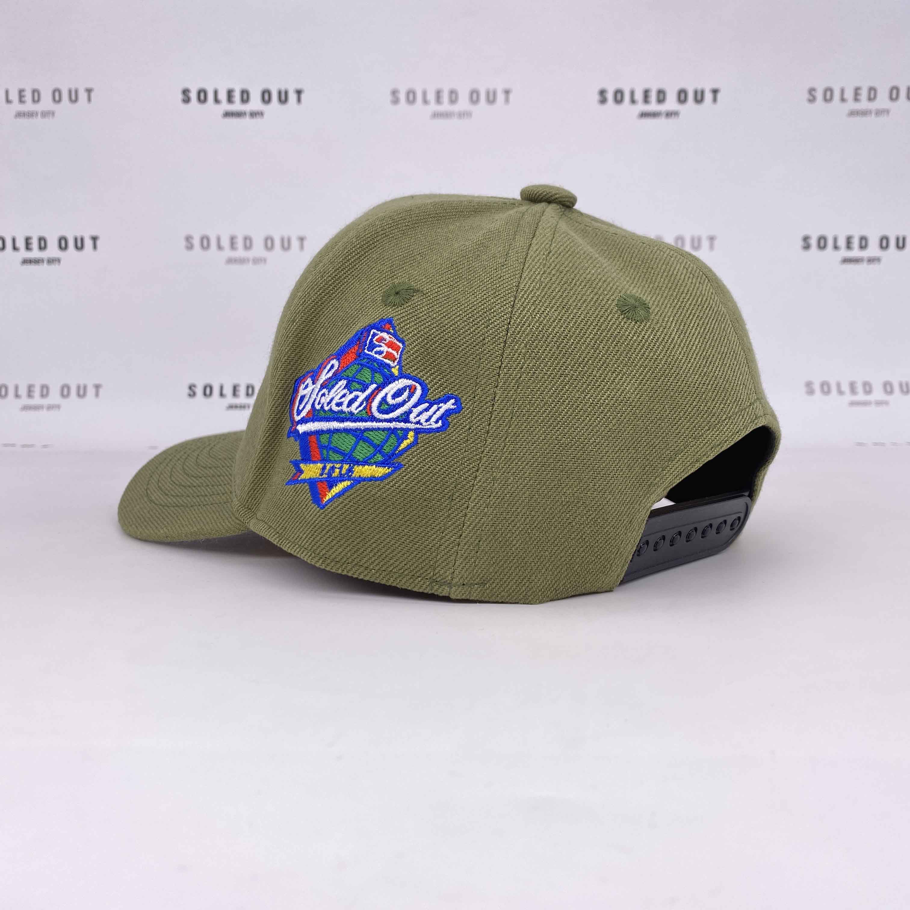 Soled Out (KIDS) Snapback &quot;ACRYLIC WOOL BLEND&quot; New Military Green Size OS