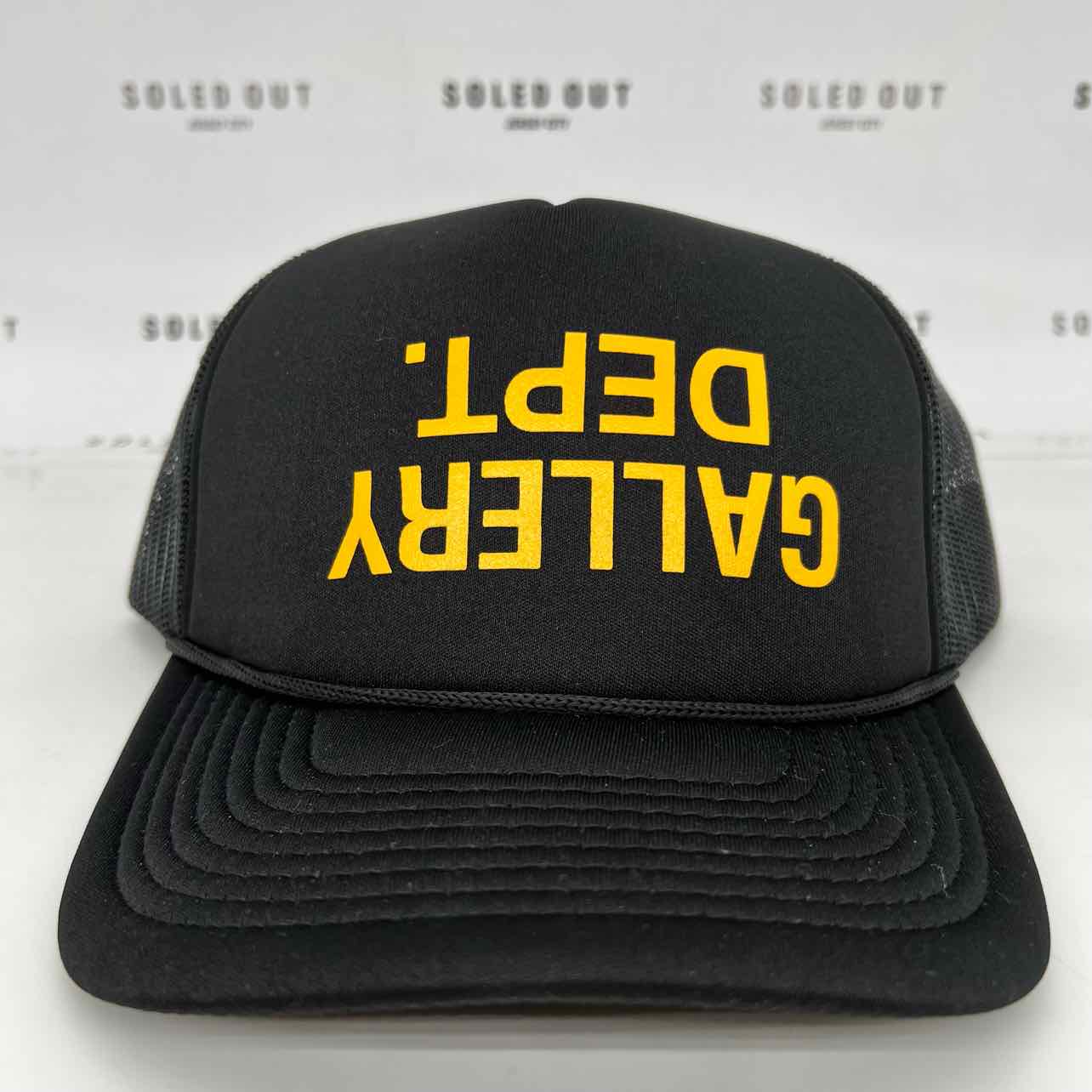 Gallery DEPT. Trucker Hat "UPSIDE DOWN LOGO" New Black Size OS