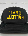 Gallery DEPT. Trucker Hat "UPSIDE DOWN LOGO" New Black Size OS